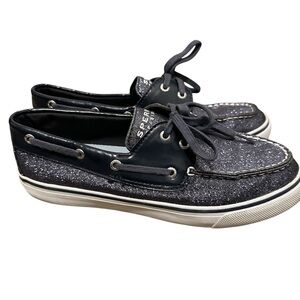 Sperry Top-Sider Women's Shoes Blue Sparkle Glitter Bling Navy Size 7.5